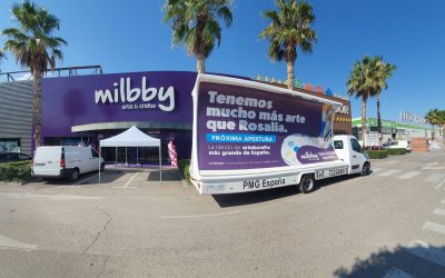 Publicidad local de impacto para las tiendas Milbby